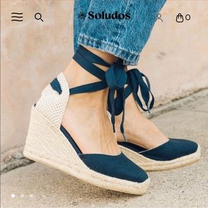 NEW with TAGS -Soludos 3.5” wedge espadrilles